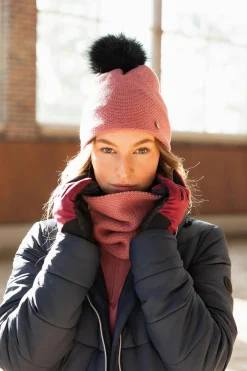 Clearance horze Haze Strikket Lue Heatherrose