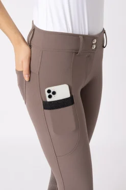 horze helforsterkede ridebukser med silikon, høyt liv og telefonlomme, dame Iron