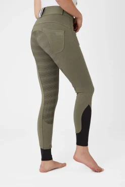 Discount horze helforsterkede ridebukser med beltehemper, dame CharcoalGrey