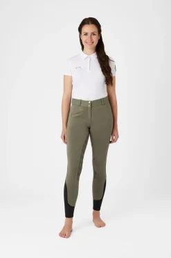 Discount horze helforsterkede ridebukser med beltehemper, dame CharcoalGrey