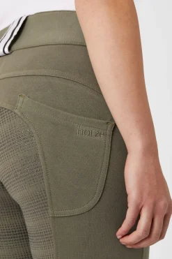 Discount horze helforsterkede ridebukser med beltehemper, dame CharcoalGrey