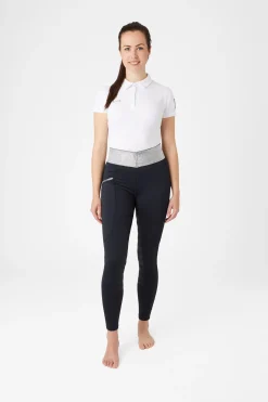 Discount horze helforsterket ridetights med silikon og glitterlinning, dame DB/AB