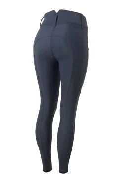 Discount horze Indira kneforsterkede ridebukser med høyt liv til dame InkBlue