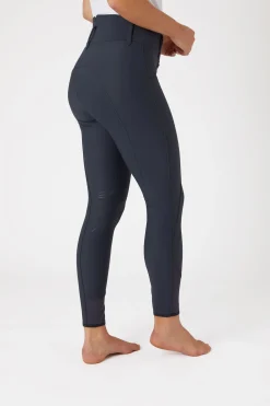 Discount horze Indira kneforsterkede ridebukser med høyt liv til dame InkBlue