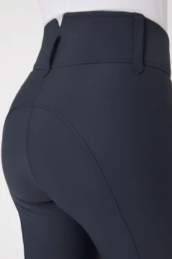 Discount horze Indira kneforsterkede ridebukser med høyt liv til dame InkBlue