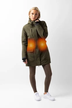 Clearance horze Jadine varmejakke til ridning Olivegreen