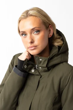 Clearance horze Jadine varmejakke til ridning Olivegreen