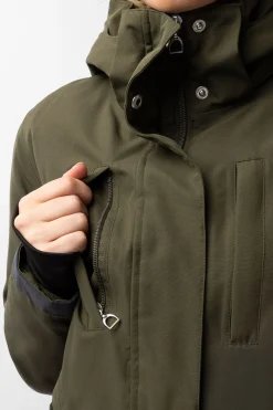 Clearance horze Jadine varmejakke til ridning Olivegreen