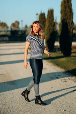 Discount horze Jessie jerseyskjorte, dame DarkNavy/White