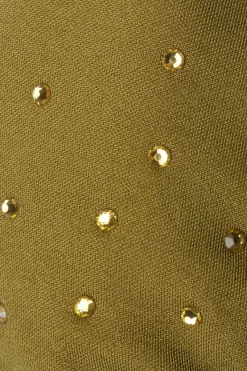 Outlet horze Joana vinterhansker med pyntesteiner FirGreen