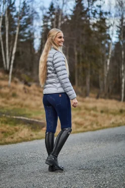 Discount horze Kacy helforsterket denim thermo ridebukse, dame DB/AB