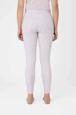 New horze Kaitlin helforsterkede ridebukser med blomsterdetaljer, dame OrchidHush