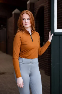 Hot horze Karla treningsskjorte til dame Goldenbrown