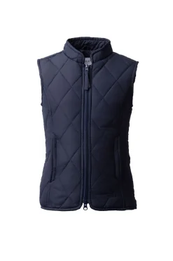 Clearance horze klassisk vattert vest til barn PeacoatDarkBlue