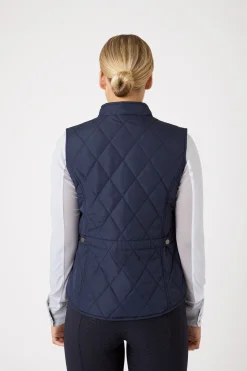 Clearance horze klassisk vattert vest til damer PeacoatDarkBlue