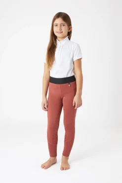 Hot horze Leighton Teens helforsterkede ridetights med silikon og varmt fôr RoanRouge