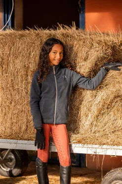 Hot horze Leighton Teens helforsterkede ridetights med silikon og varmt fôr RoanRouge