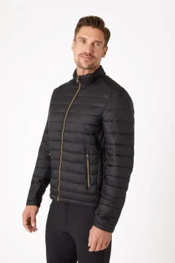 Clearance horze lettfôret jakke, herre Black