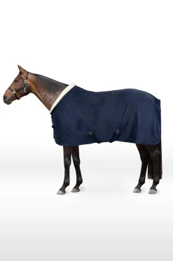 Sale horze Lincoln fleecedekken med pelskrage DressDarkBlue