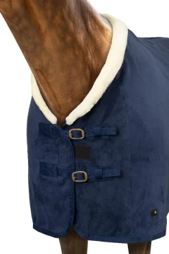 Sale horze Lincoln fleecedekken med pelskrage DressDarkBlue
