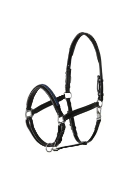 New horze lærgrime med nesedel med krystaller Black