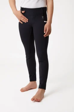 Sale horze Lucinda tights, helforsterket med silikon, høyt liv, barn DarkNavy