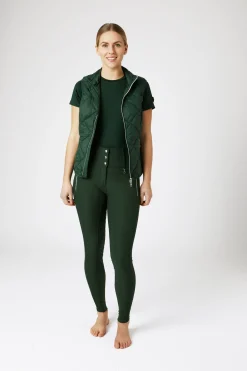 Discount horze Martina lettfôret vest, dame MountainViewGreen