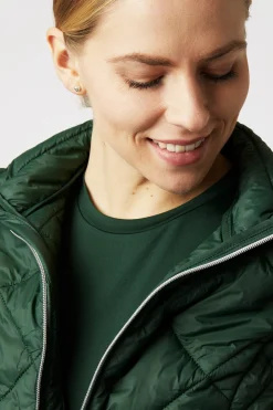 Discount horze Martina lettfôret vest, dame MountainViewGreen