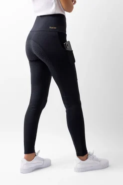 Hot horze Mathilde funksjonelle tights med helforsterket silikonsete, dame DarkNavy