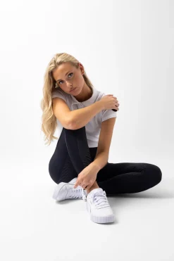 Hot horze Mathilde funksjonelle tights med helforsterket silikonsete, dame DarkNavy