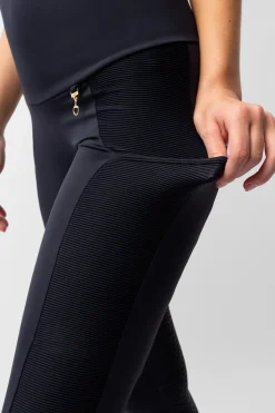 Hot horze Mathilde funksjonelle tights med helforsterket silikonsete, dame DarkNavy