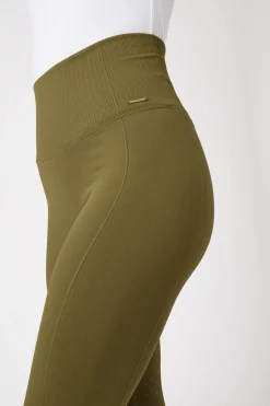 Discount horze Melissa sømløse thermo ridetights til dame FirGreen