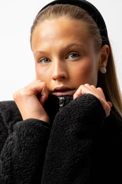 horze Merida jakke i teddyfleece til dame Black