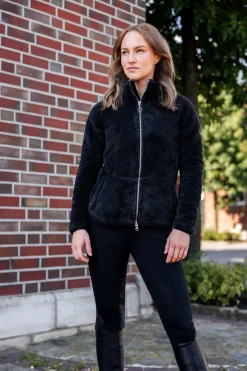 horze Merida jakke i teddyfleece til dame Black
