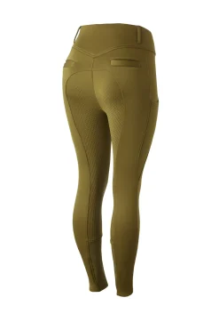 horze Mira helforsterkede thermo-ridebukser til dame FirGreen