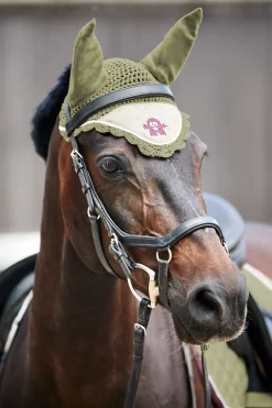 Best horze Monster ørehette til ponni MossGreen