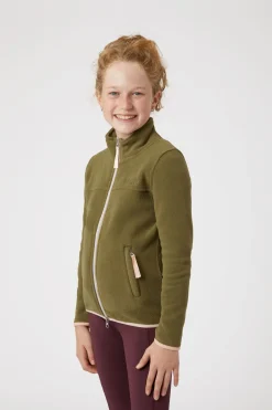 Best horze Monster ridejakke i fleece til barn NutriaBrown