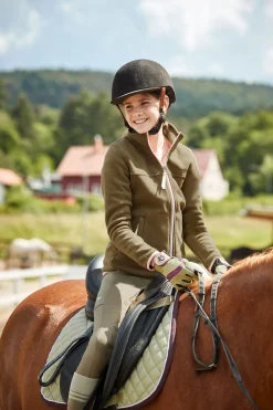 Best horze Monster ridejakke i fleece til barn NutriaBrown