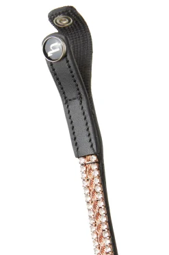 Online horze Nancy Crystal and Wire pannebånd Black/RoseGold