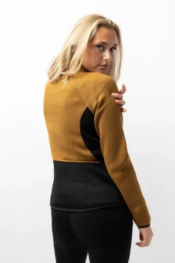 Outlet horze Neve Fleece Ridejakke Goldenbrown
