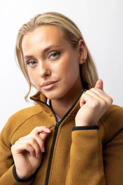 Outlet horze Neve Fleece Ridejakke Goldenbrown