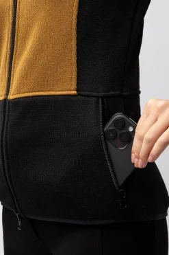 Outlet horze Neve Fleece Ridejakke Goldenbrown