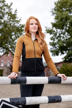 Outlet horze Neve Fleece Ridejakke Goldenbrown