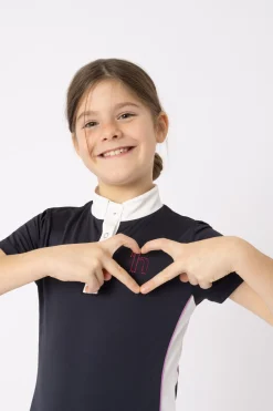 Best horze Nyra stevneskjorte til barn DarkNavy