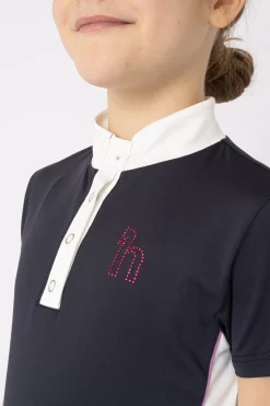 Best horze Nyra stevneskjorte til barn DarkNavy