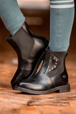 Best horze Portland jodhpursko med krystaller til barn Black