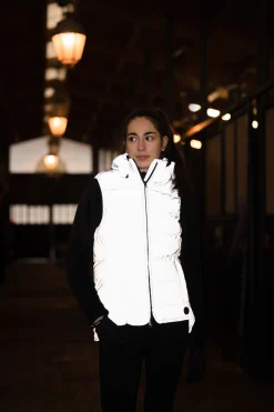 Hot horze reflekterende fôret vest, dame ReflectiveSilver