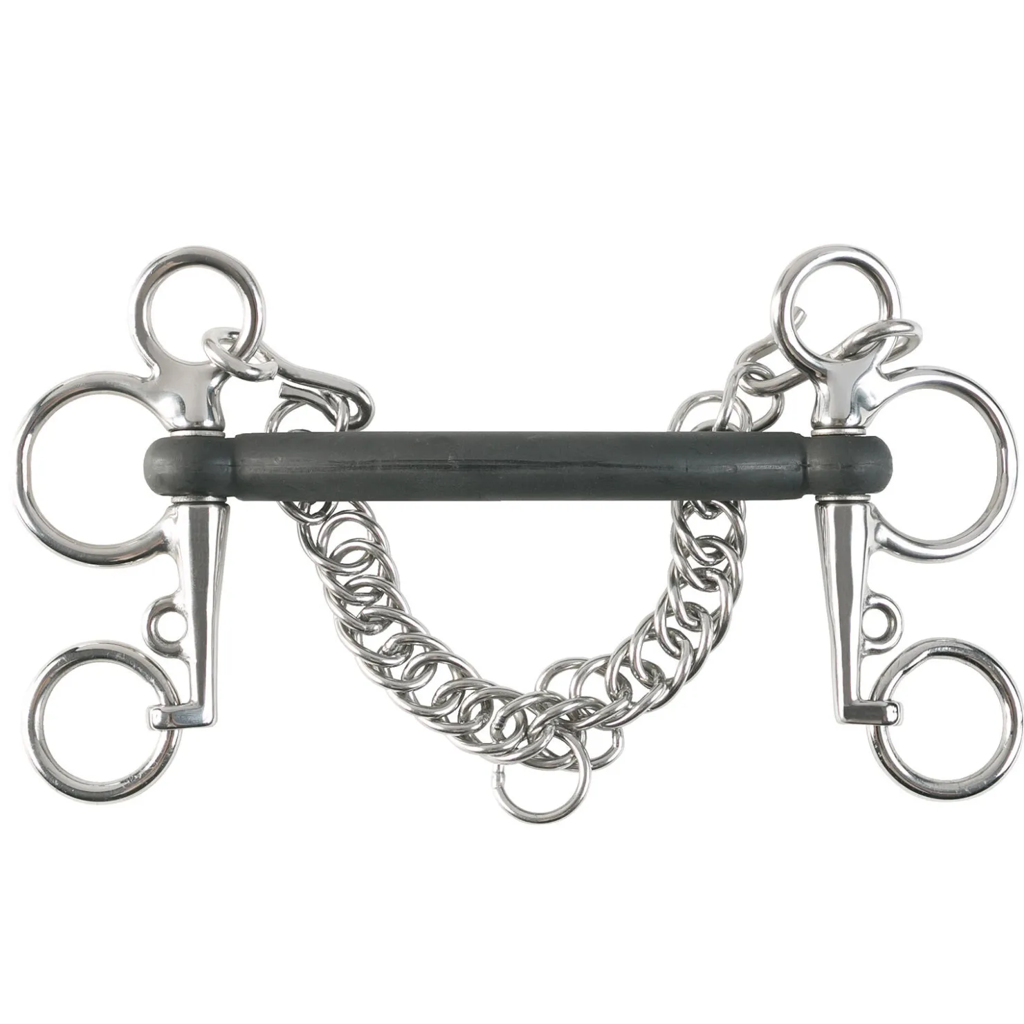 Outlet horze rett pelham med gummi Black