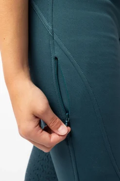 Discount horze Rhea helforsterket thermoridebukse med baklommer, barn Darkseagreen