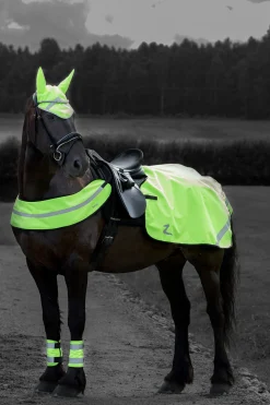 Clearance horze ridedekken, refleks Yellow